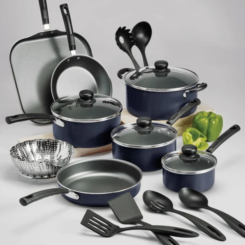 Bater&iacute;a Cocina 18 Piezas Antiadherente Azul Tra... image number null
