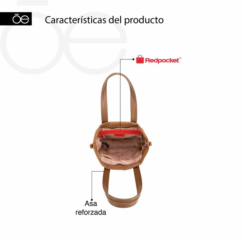 Bolsa Tote Chica Con Herraje De Monograma Color... image number null