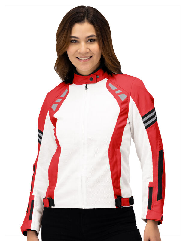 Chamarra Mujer Biker Con Protecci&oacute;n Espalda Y C... image number null