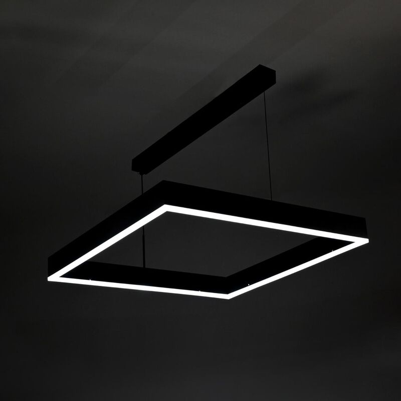 Lampara Candil De Techo De Led Cuadro Suspendid... image number null
