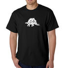 Camiseta Word Art Para Hombre - Stegosaurus - Negro