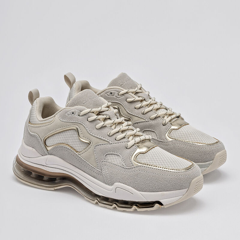 Clasben tenis para mujer beige dorado cod 14118... image number null