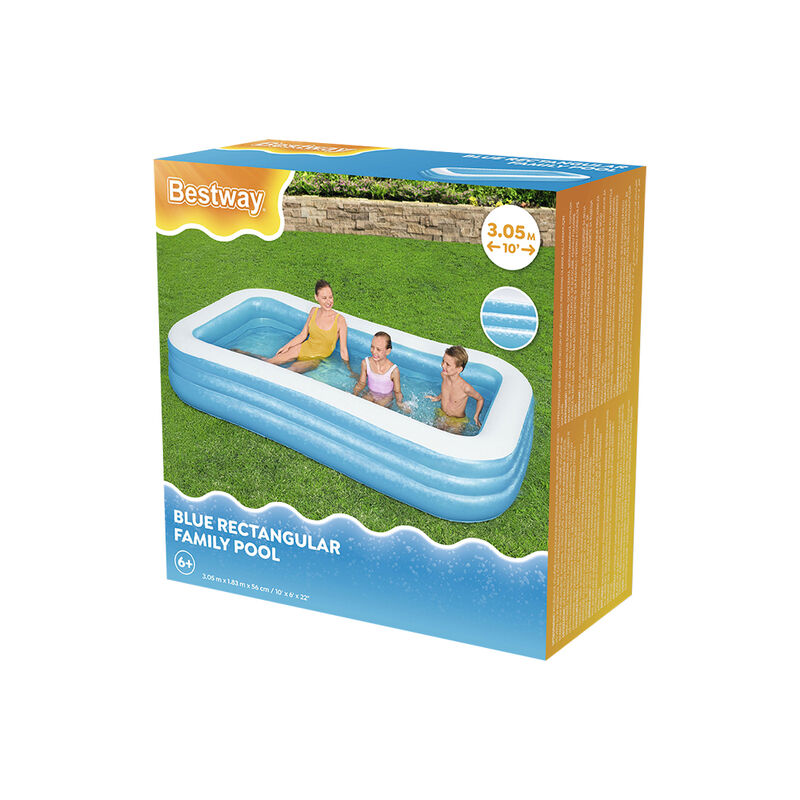 Alberca Inflable Rectangular Infantil 3 Aros 3 ... image number null