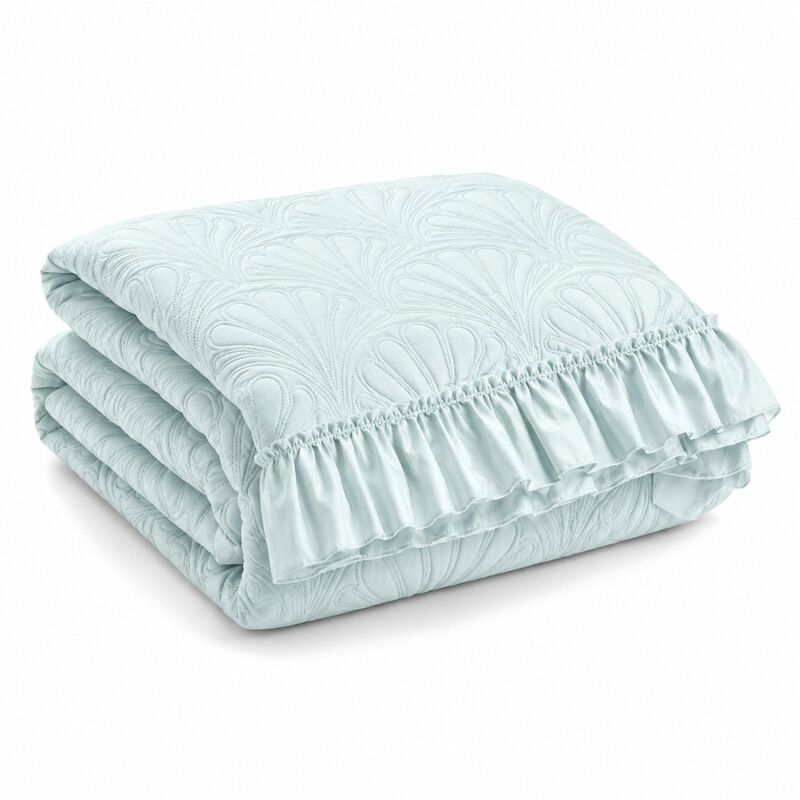Colcha Neo Menta Con Funda Y Olan Individual Co... image number null
