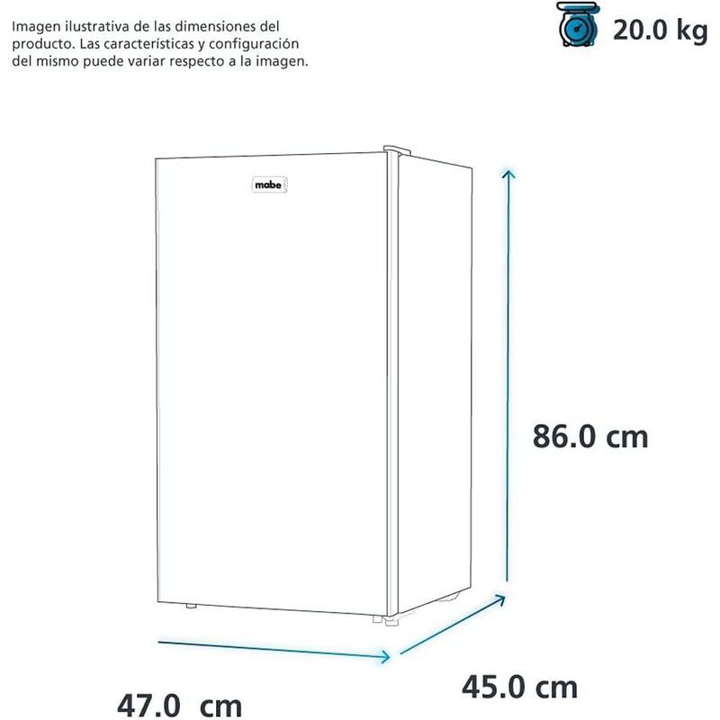 FRIGOBAR MABE RMF0411PYMX0 93 LT 4 PIES ACERO I... image number null