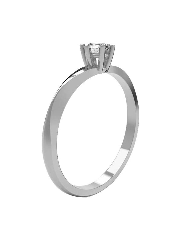 Anillo de Compromiso de 14K con Diamante de Lab... image number null