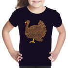 Camiseta Word Art Para Ni&ntilde;a - Acci&oacute;n de Gracias - Negro