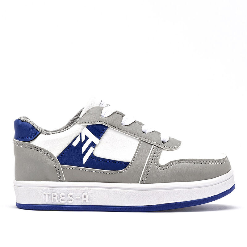 Tres-A tenis para preescolar ni&ntilde;o  gris blanco ... image number null