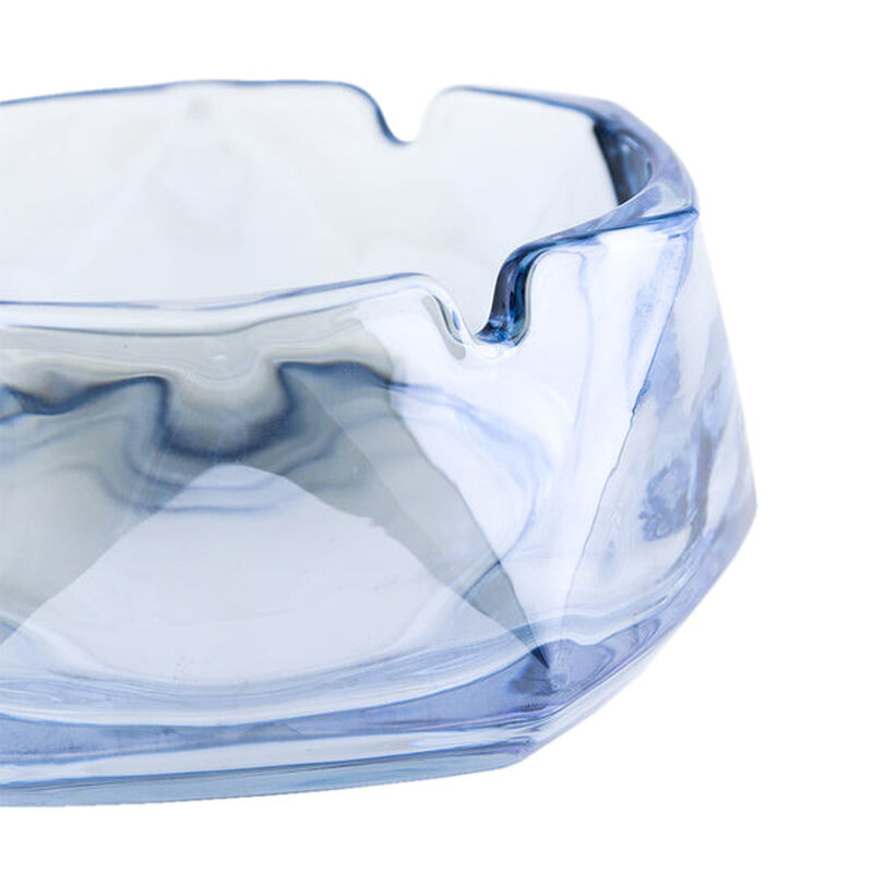 Cenicero De Cristal Tornasol Ideen Azul Hexagon... image number null
