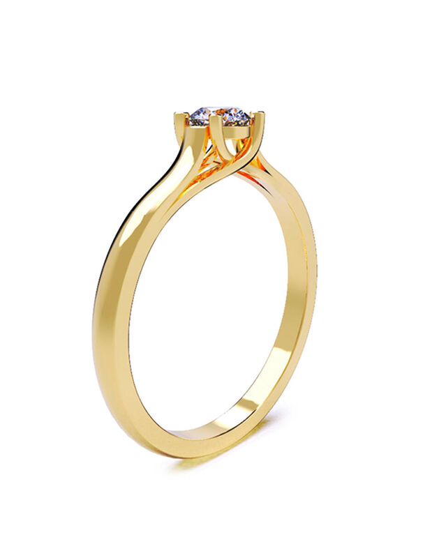 Anillo de Compromiso de 10K con Circonia Talla ... image number null