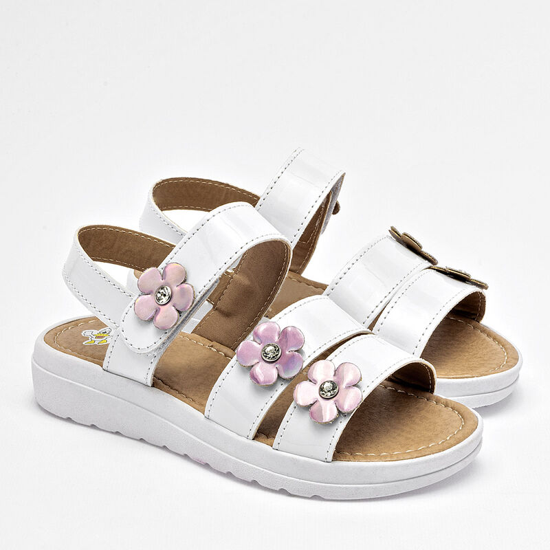 Pato kids sandalia para ni&ntilde;a blanco cod 140388-... image number null