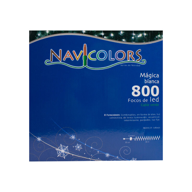 Luces LED Calida 800 Led Blanco, Cable Transpar... image number null