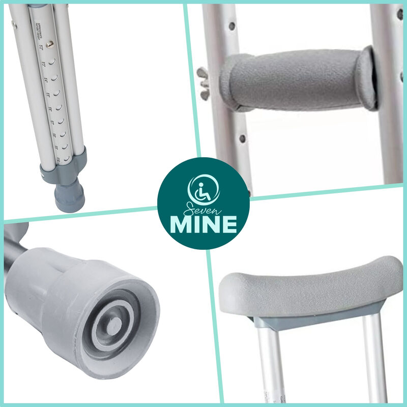 Muletas Axilares Ajustables De Aluminio SC-801 ... image number null