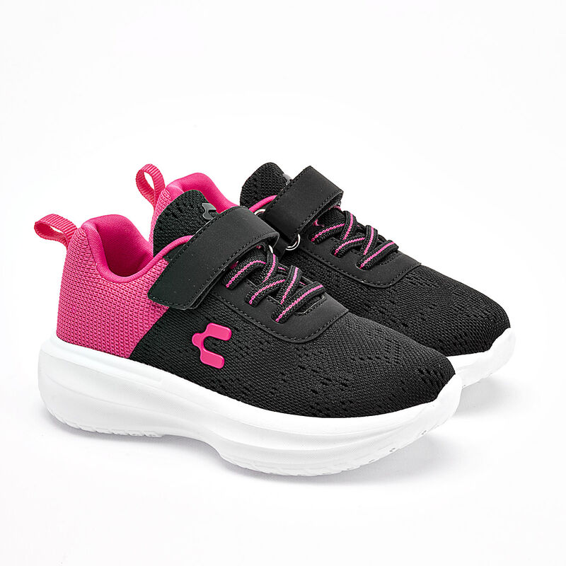 Charly tenis deportivo para ni&ntilde;a negro fucsia c... image number null