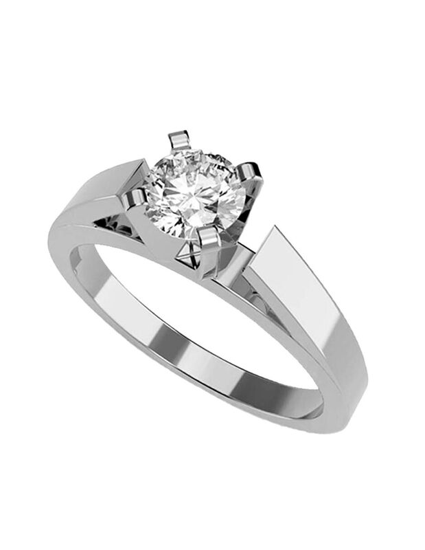 Anillo de Compromiso de 14K con Diamante de Lab... image number null