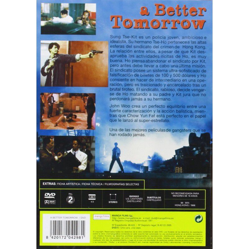 A Better Tomorrow [dvd.] (1986) Ying Hung Boon ... image number null