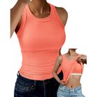 Top sin mangas GKBK con sujetador integrado - Color Coral, Talla L