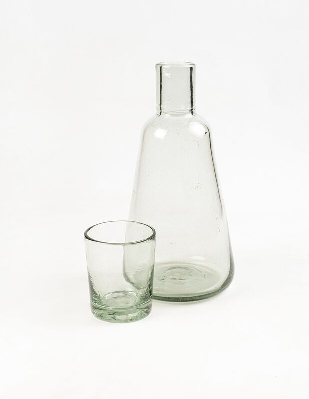 Jarra de Buró de Vidrio Soplado Transparente Ma... image number null