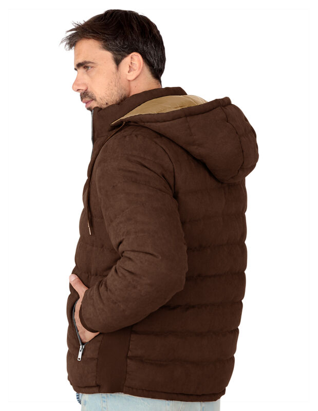 Chamarra Reversible Caballero Capitonada Gorro ... image number null