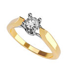 Anillo de Compromiso en Oro Amarillo 14K con Circonia -  Talla:7.5/ FJ727-14Y-CZ-75