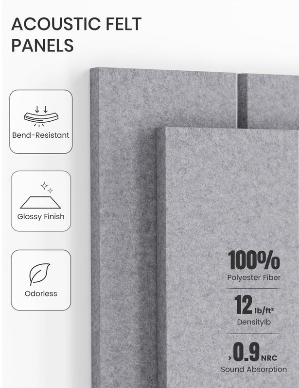 Tablero De Fieltro Gris Suave Fluxynara 122 &times; 9... image number null