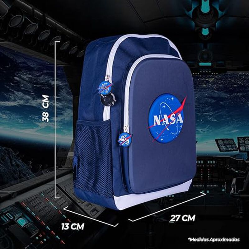 TechZone Mochila Escolar NASA Logo 3D image number null