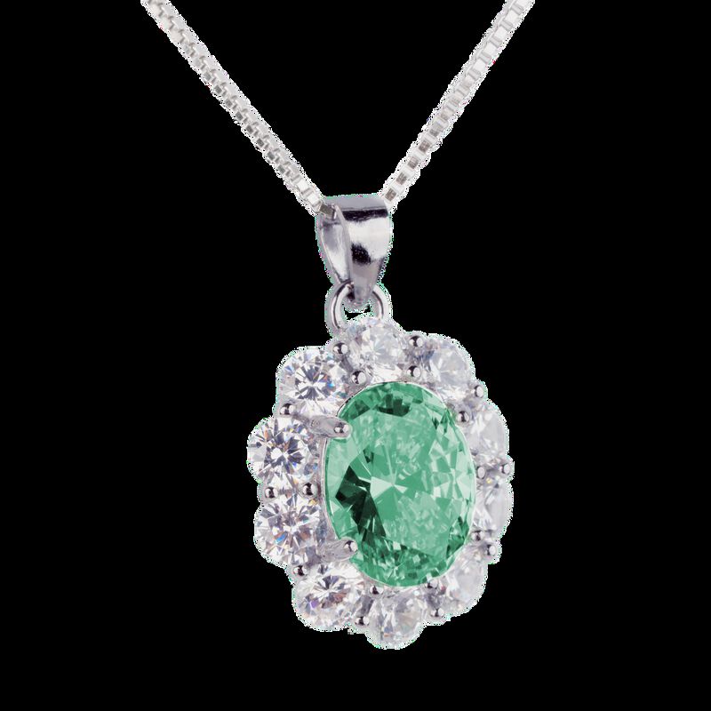 Collar Amia Luckyly Plata .925 Con Zirconia C&uacute;b... image number null