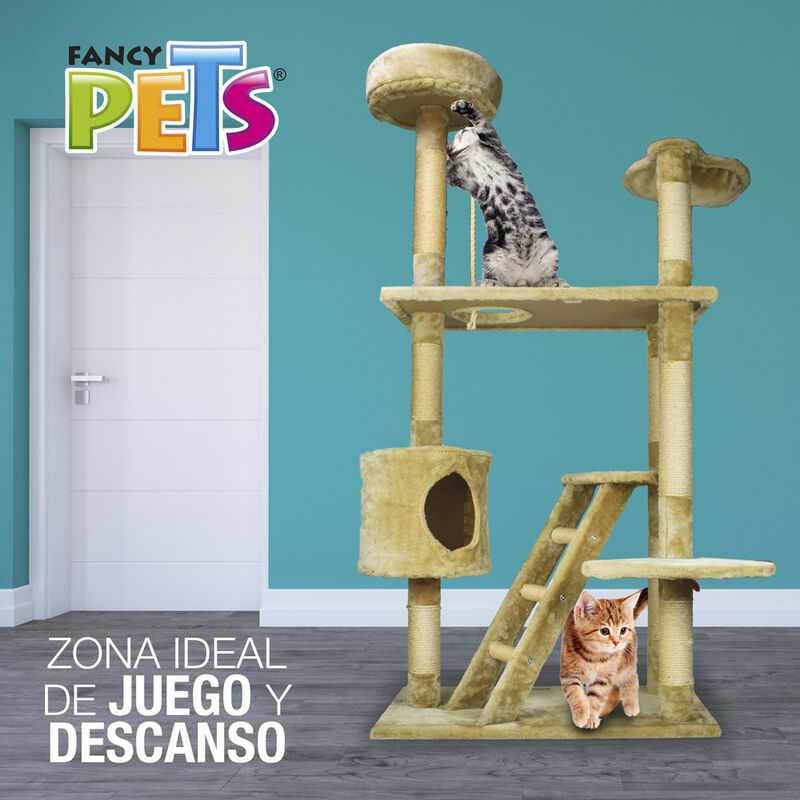 Fancy Pets Mueble/rascadero Con Casa Y Escalera... image number null