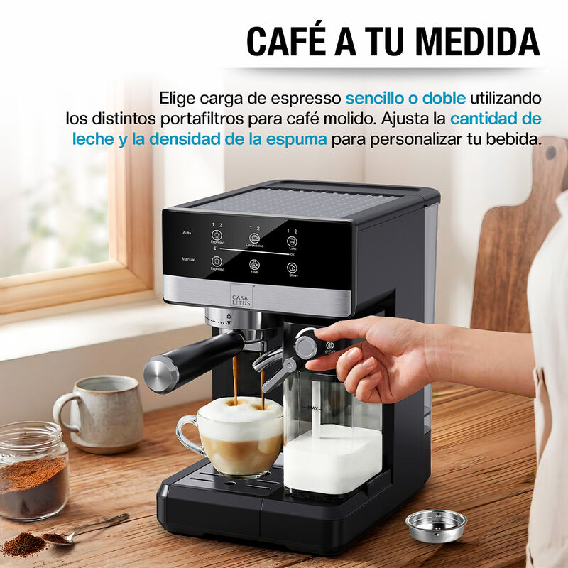 Cafetera para Espresso Capuchino Latte Automati... image number null