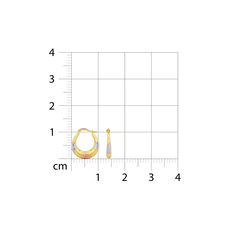 Arracadas Oro Florentino 10k Diamantadas 11 Mm ... image number null