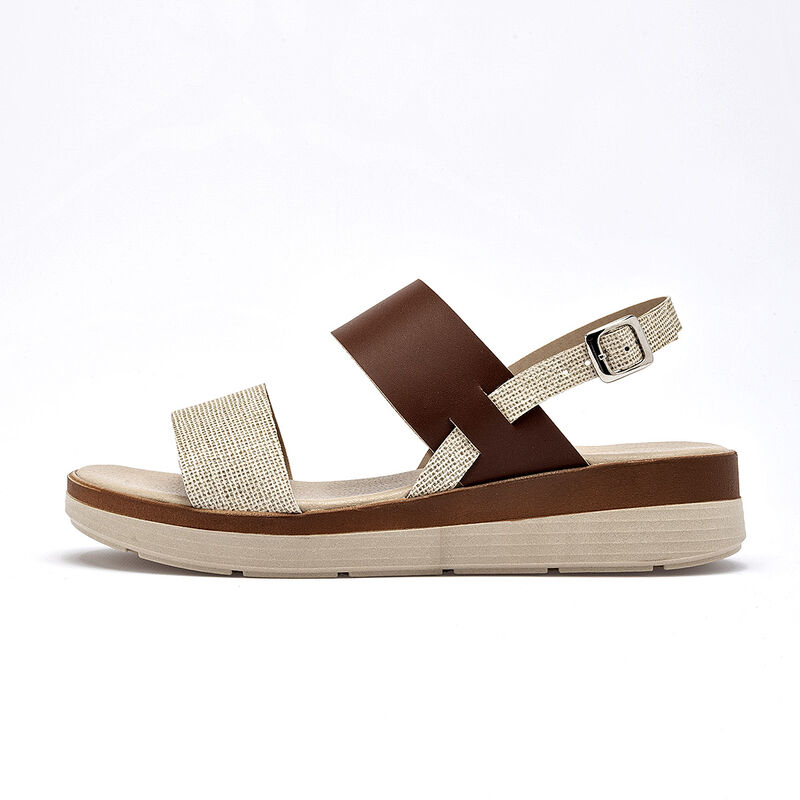 Via Victoria sandalia plataforma para mujer caf... image number null