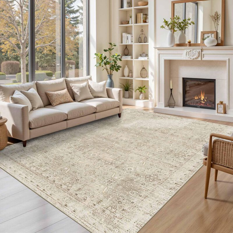 Alfombra De &Aacute;rea Rugxara Beige 183x274 cm Lavab... image number null