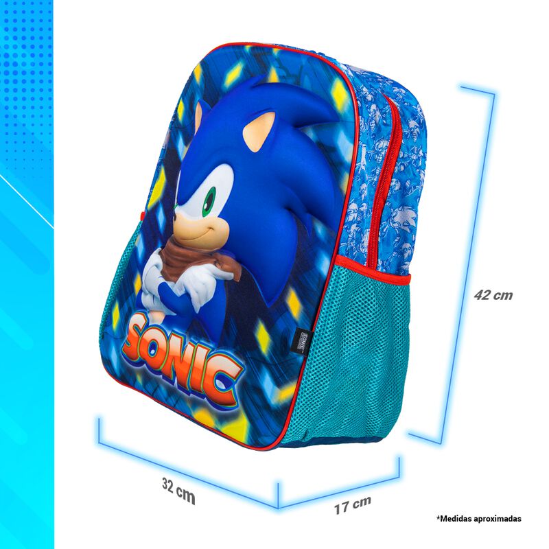 Mochila Edición Sonic, Color Azul, Licencia Ofi... image number null