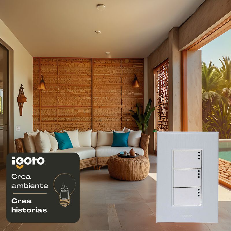 10 Pack Placa de 3 M&oacute;dulos 3 Apagadores de 1 M&oacute;... image number null