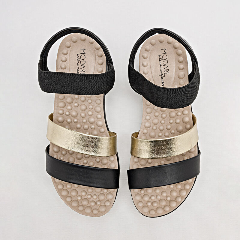 Modare Sandalia para mujer negro dorado, import... image number null