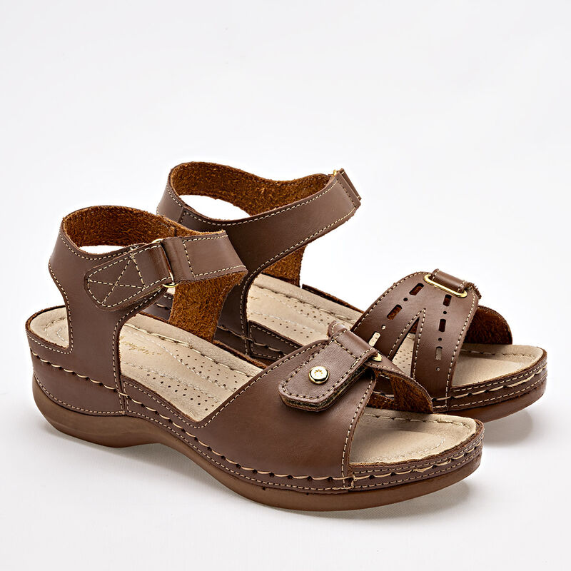 Mora Confort Sandalia para mujer caf&eacute; image number null