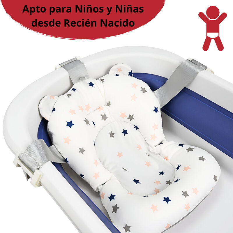 Bañera para Bebé Plegable con Cojín Tapón de Dr... image number null