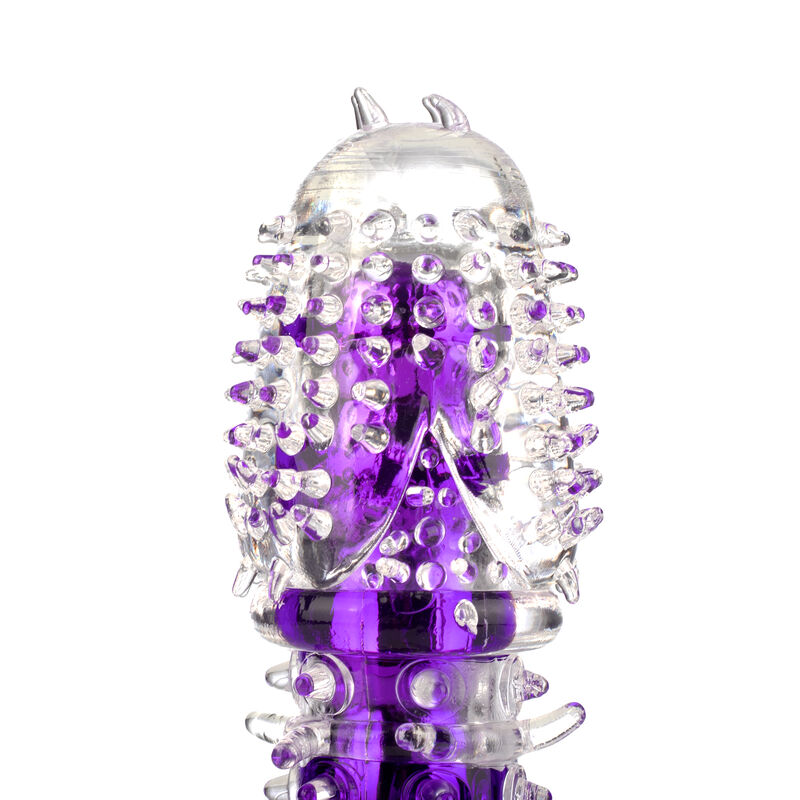 VIBRADOR DE GEL SUAVE TEXTURIZADO MORADO image number null