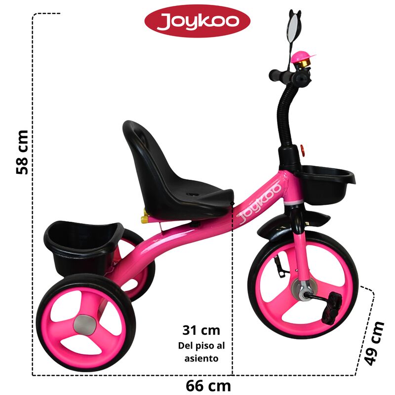 Triciclo para Niños con Timbre y Espejo Ruedas ... image number null