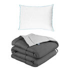 Edred&oacute;n Doble Vista Rogga Individual Gris Perla-gris Oxford+ Almohada De Osos