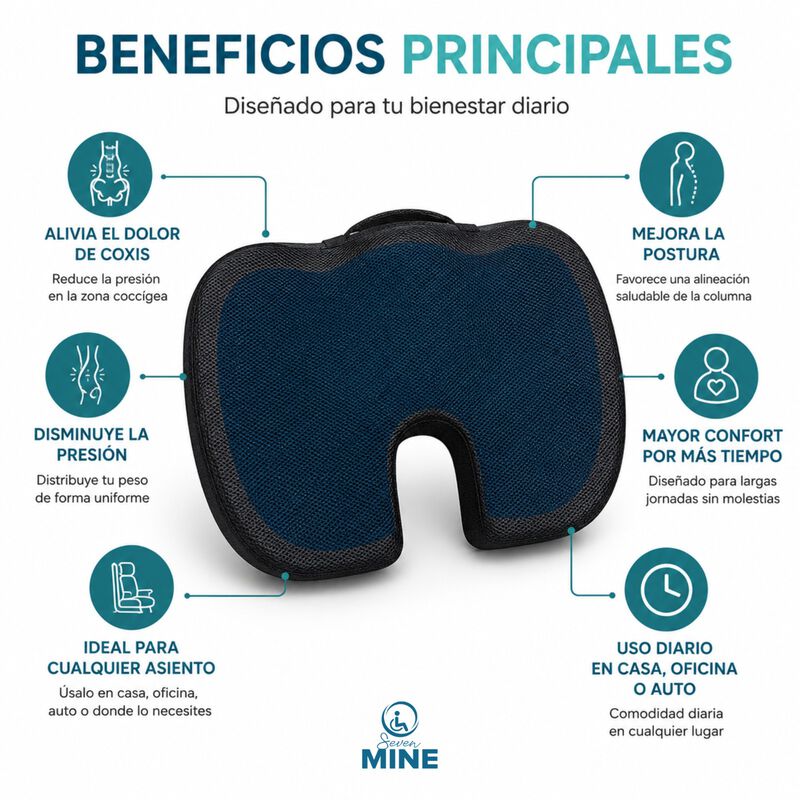 Coj&iacute;n Ortop&eacute;dico Gel Memory Foam Antideslizante... image number null