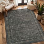 Alfombra Rugxara 91x150 Cm Verde Musgo Boho Vintage Para &Aacute;rea
