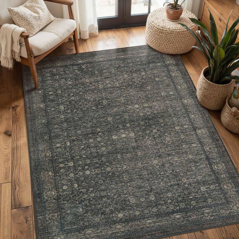 Alfombra Rugxara 91x150 Cm Verde Musgo Boho Vin... image number null