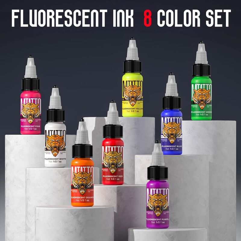 Set De Tintas Para Tatuaje Dmtattoo Fluorescent... image number null
