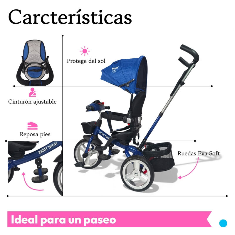 Triciclo Para Ni&ntilde;os 7en1 Con Luz,sonido,asiento... image number null
