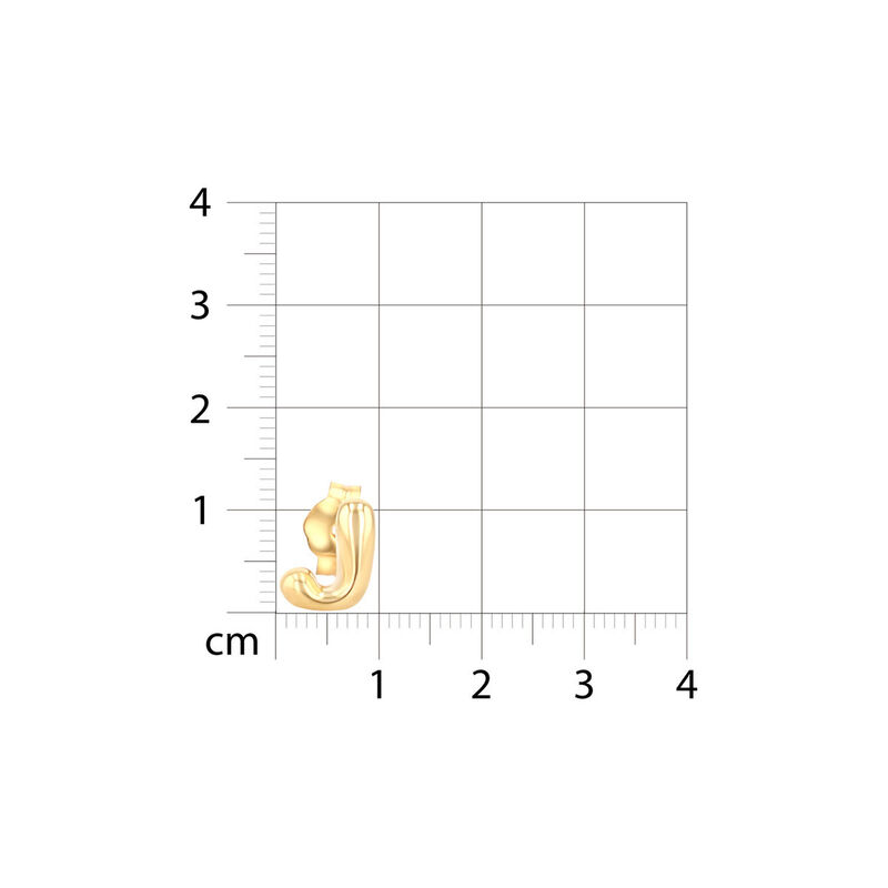 Aretes De Oro Amarillo De 10K (Letra J) image number null