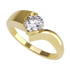 Anillo de Compromiso en Oro Amarillo 14K con Circonia -  Talla:8/ FJ848-14Y-CZ-8