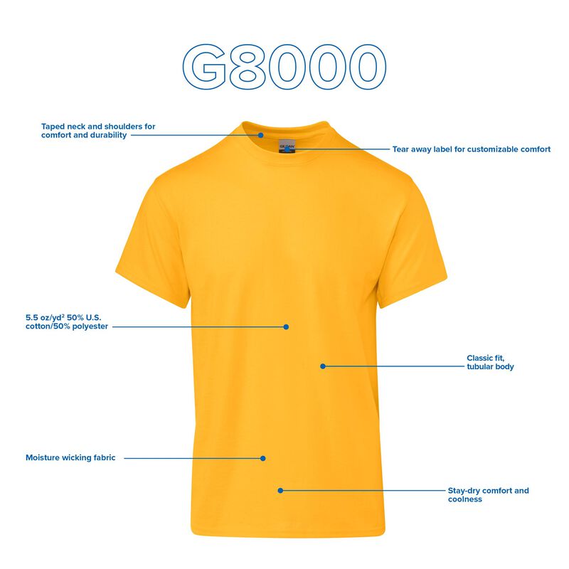 Camiseta Gildan G8000 Dryblend (multipack) Para... image number null