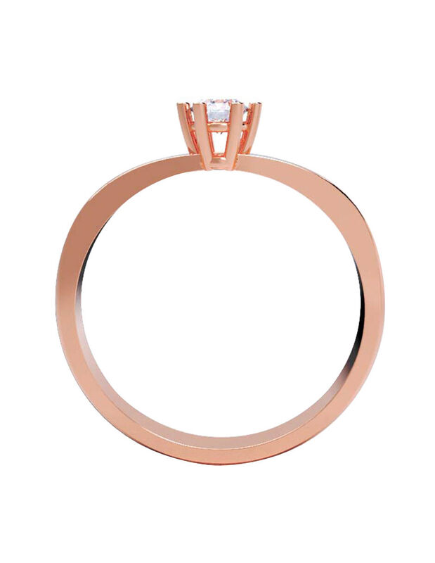 Anillo de Compromiso en Oro Rosa 10K con Circon... image number null