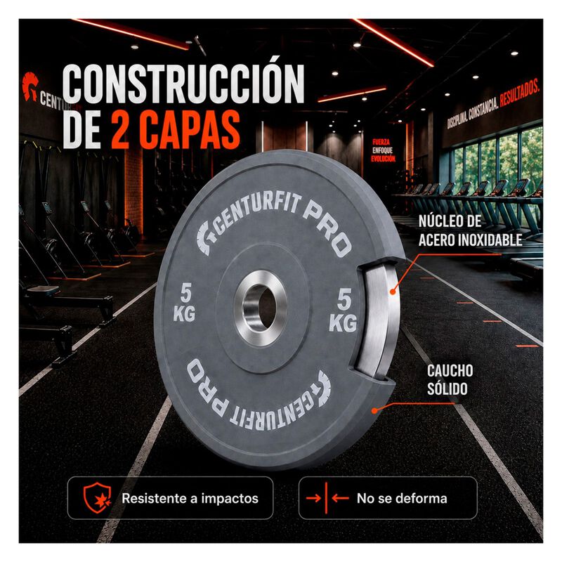 Par Discos Ol&iacute;mpicos Crossfit Bumper Nucleo Ace... image number null